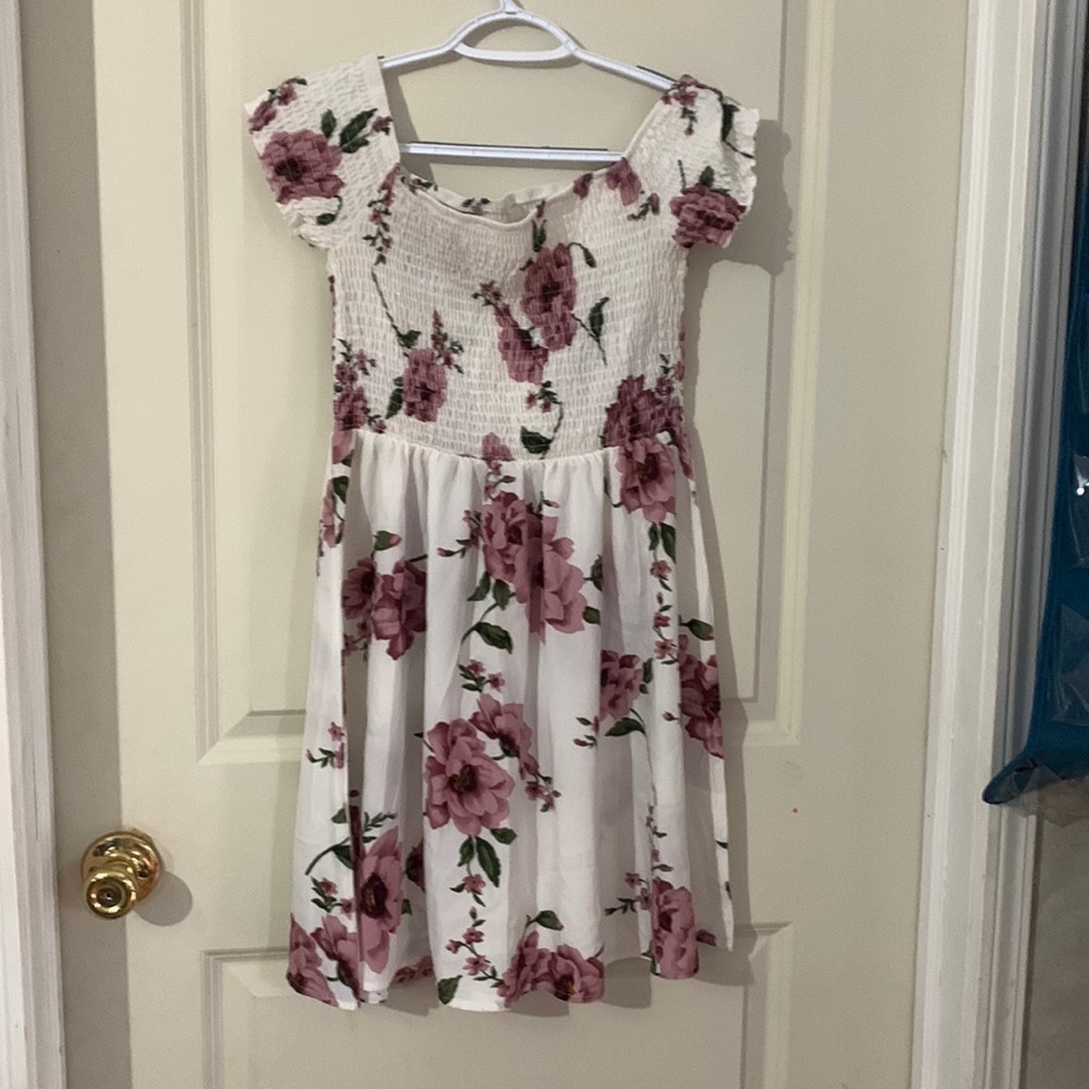 Floral off shoulder dress